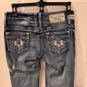 VO Jeans Designed By Los Angeles‎ Virgin Only Size 27 Blue Jeans Low Rise Boot